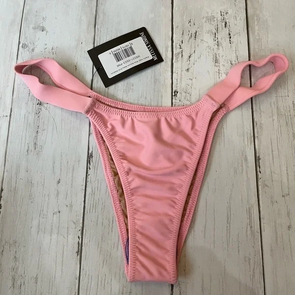 melissa simone Elastic Rise bottom Baby Pink bikini bottom